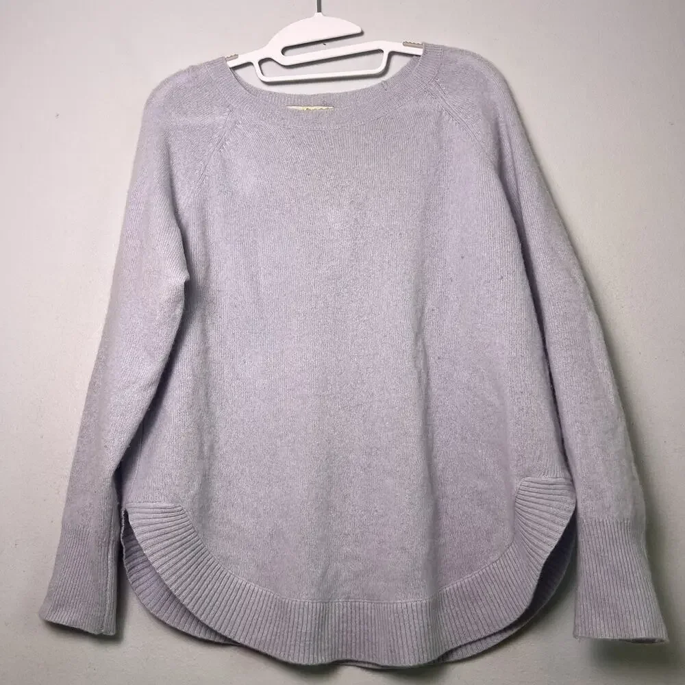 Belle France Women's 2-ply 100% Cashmere Crew Neck Sweater Sz M Quite Luxury